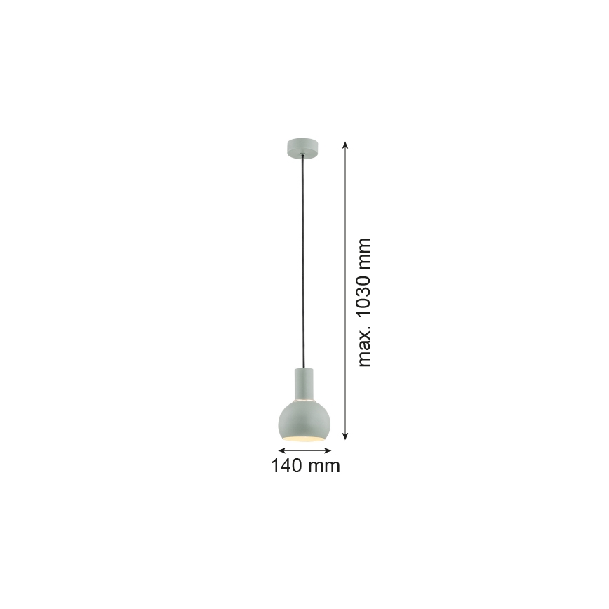 Argon 4214 - Lámpara colgante SINES 1xE27/15W/230V verde