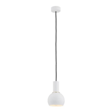 Argon 4215 - Lámpara colgante SINES 1xE27/15W/230V diá. 14 cm blanco
