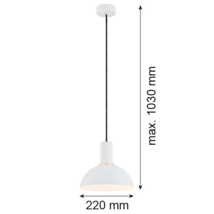 Argon 4220 - Lámpara de techo con cadena SINES 1xE27/15W/230V d. 28 cm blanco