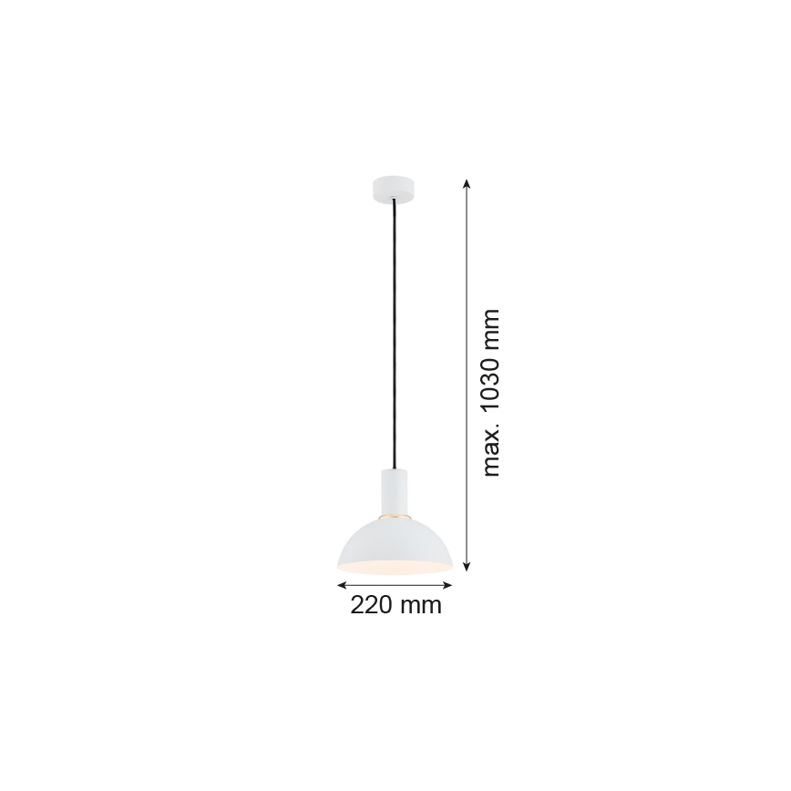 Argon 4220 - Lámpara de techo con cadena SINES 1xE27/15W/230V d. 28 cm blanco