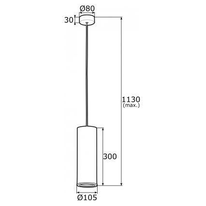 Argon 4246 - Lámpara colgante de cable LINEA 1xE27/15W/230V cobre/negro