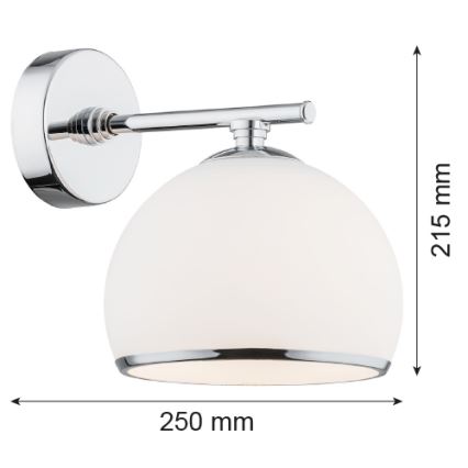 Argon 4254 - Aplique MARBELLA 1xE27/15W/230V cromo brillante