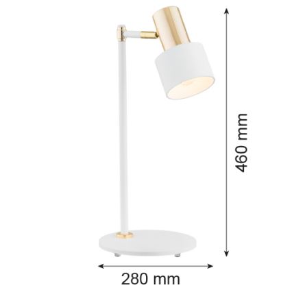 Argon 4256 - Lámpara de mesa DORIA 1xE27/15W/230V blanco/cobre
