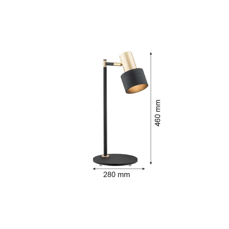Argon 4257 - Lámpara de mesa DORIA 1xE27/15W/230V negro/cobre
