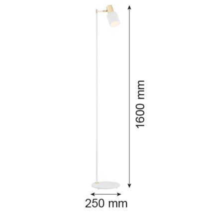 Argon 4258 - Lámpara de pie DORIA 1xE27/15W/230V blanco/latón