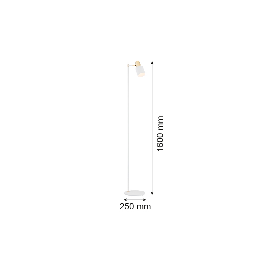 Argon 4258 - Lámpara de pie DORIA 1xE27/15W/230V blanco/latón