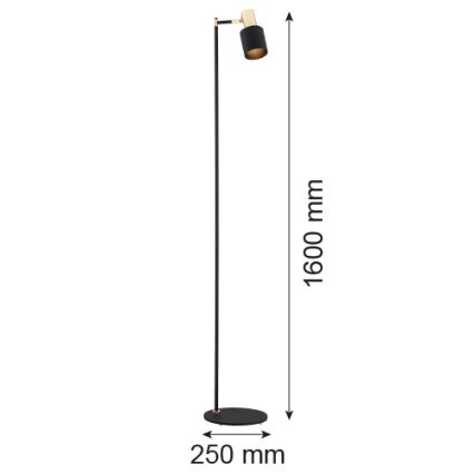 Argon 4259 - Lámpara de pie DORIA 1xE27/15W/230V negro/latón