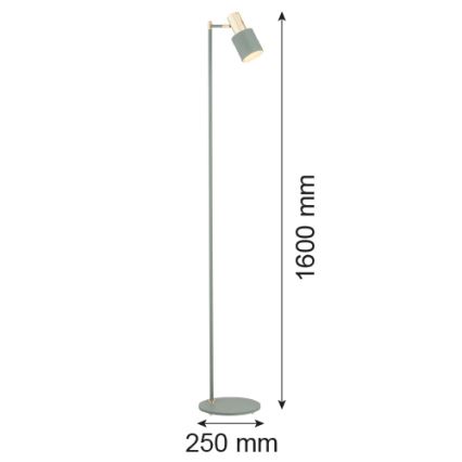 Argon 4271 - Lámpara de pie DORIA 1xE27/15W/230V verde/latón