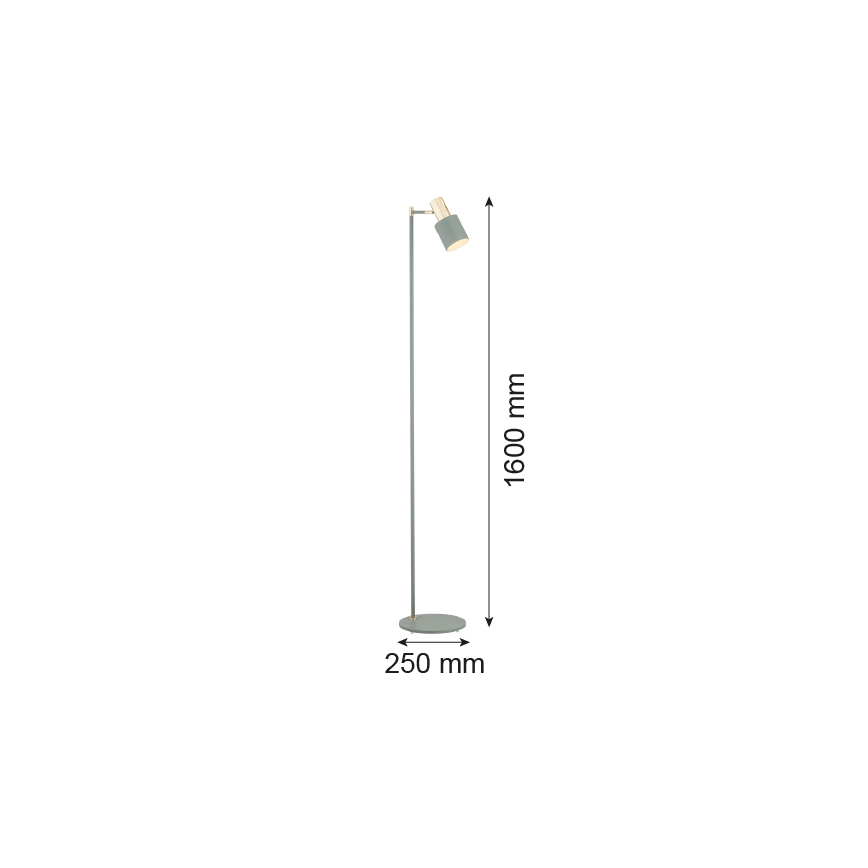 Argon 4271 - Lámpara de pie DORIA 1xE27/15W/230V verde/latón