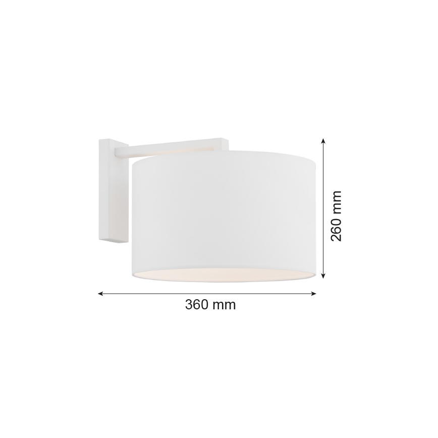Argon 4294 - Aplique KARIN 1xE27/15W/230V blanco