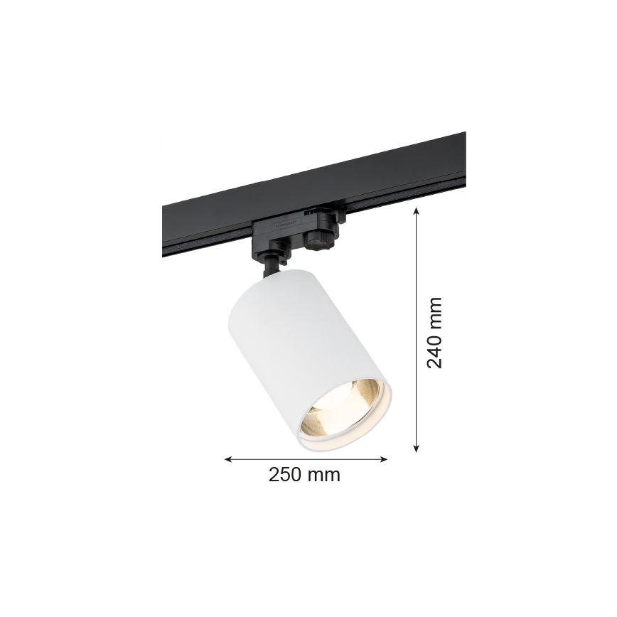 Argon 4305 - Foco para sistema de riel BERGEN 1xE27/15W/230V blanco