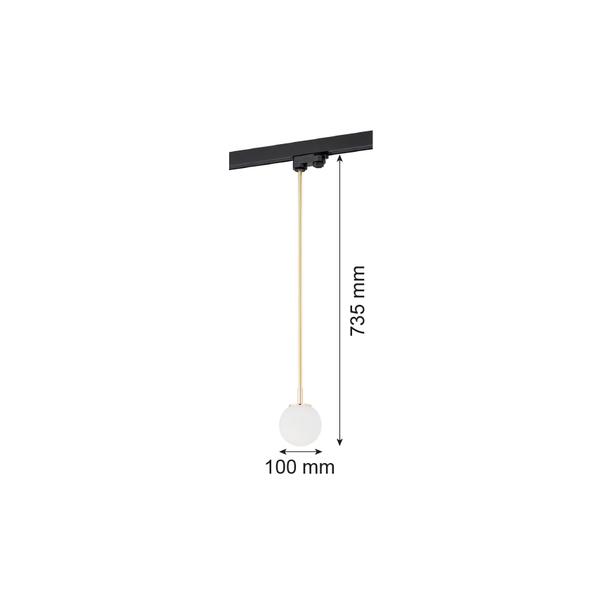 Argon 4308 - Lámpara colgante de cable para sistema de riel BANG 1xG9/6W/230V cobre