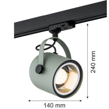 Argon 4310 - Foco para sistema de riel NET 1xE27/15W/230V verde