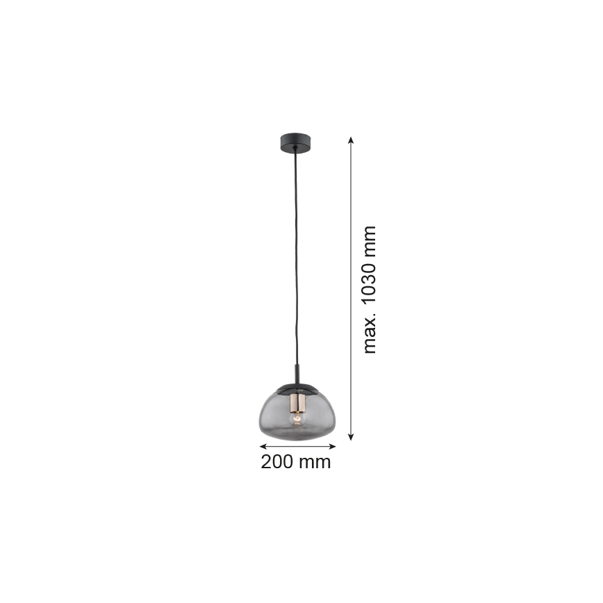 Argon 4333 - Lámpara colgante TRINI 1xE27/15W/230V negro