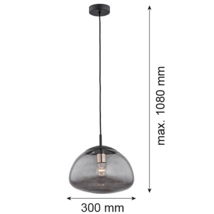 Argon 4334 - Lámpara colgante TRINI 1xE27/15W/230V negro