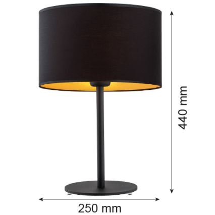 Argon 4342 - Lámpara de mesa KARIN 1xE27/15W/230V negro