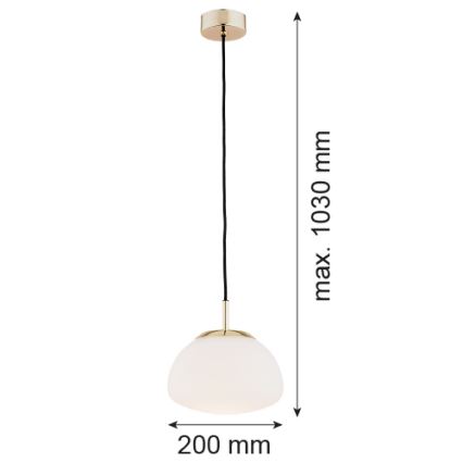 Argon 4352 - Lámpara colgante TRINI 1xE27/15W/230V dorado