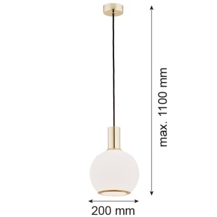 Argon 4357 - Lámpara colgante SAGUNTO 1xE27/15W/230V diá. 20 cm latón
