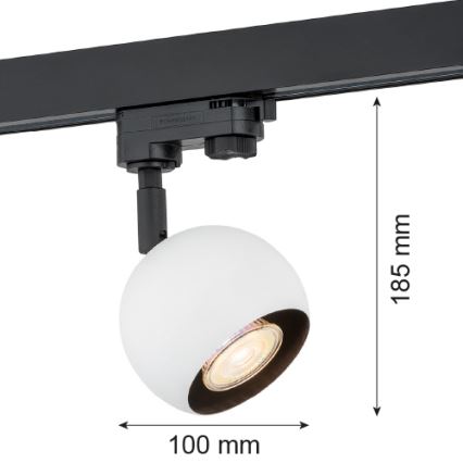 Argon 4377 - Foco para sistema de rieles MURI 1xGU10/5W/230V blanco