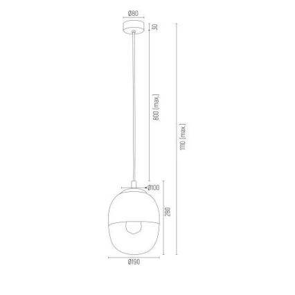 Argon 4675 - Lámpara colgante BALTIMORE 1xE27/15W/230V dorado