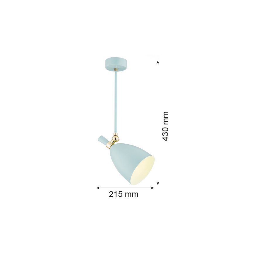 Argon 4685 - Lámpara de araña CHARLOTTE 1xE27/15W/230V azul/dorado
