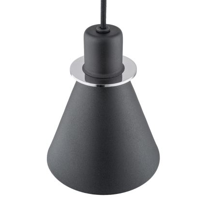 Argon 4688 - Lámpara colgante BEVERLY 1xE27/15W/230V negro/cromo brillante