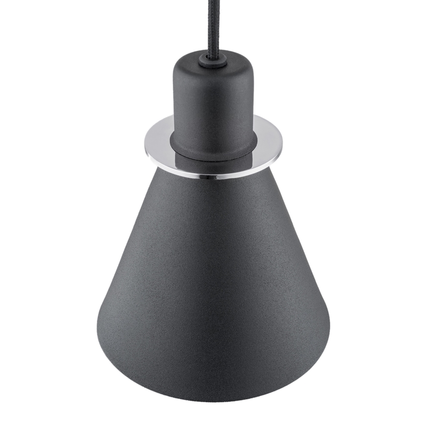 Argon 4688 - Lámpara colgante BEVERLY 1xE27/15W/230V negro/cromo brillante