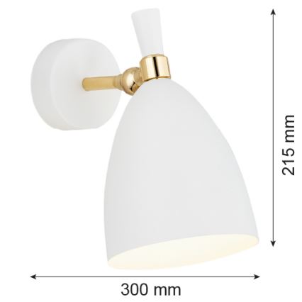 Argon 4699 - Aplique CHARLOTTE 1xE27/15W/230V blanco/dorado