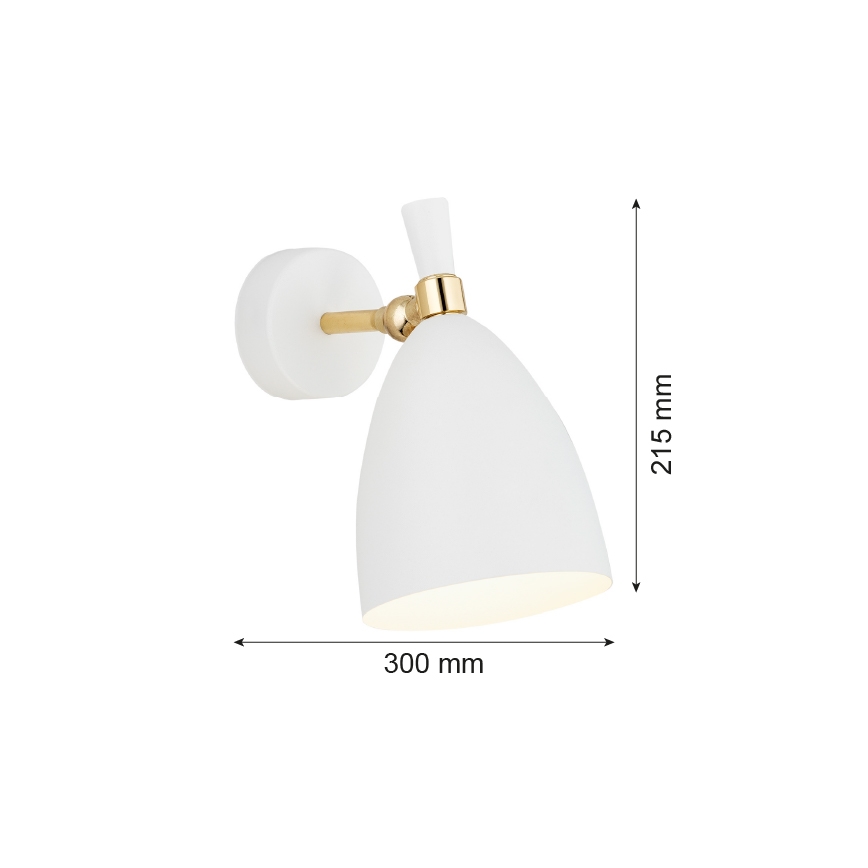 Argon 4699 - Aplique CHARLOTTE 1xE27/15W/230V blanco/dorado