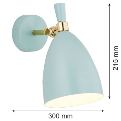 Argon 4700 - Aplique CHARLOTTE 1xE27/15W/230V azul/dorado