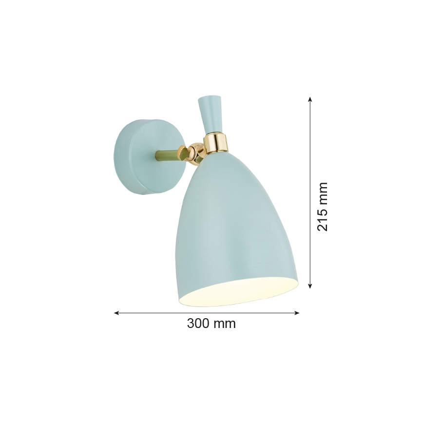 Argon 4700 - Aplique CHARLOTTE 1xE27/15W/230V azul/dorado