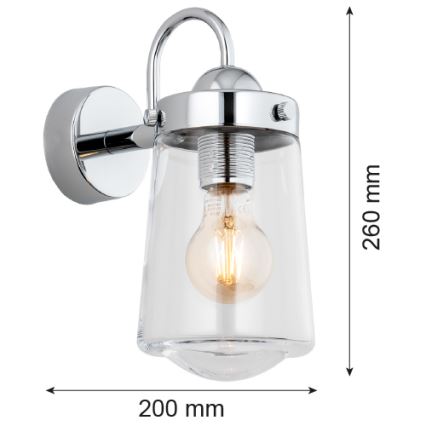 Argon 4719 - Aplique de baño PASADENA 1xE27/15W/230V IP44