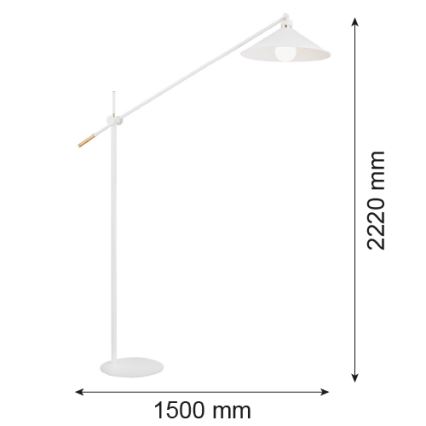 Argon 4731 - Lámpara de pie NASHVILLE 1xE27/15W/230V blanco