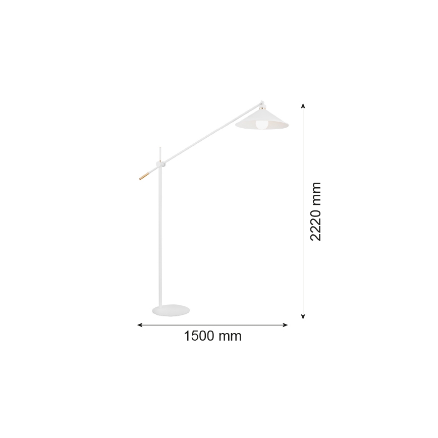 Argon 4731 - Lámpara de pie NASHVILLE 1xE27/15W/230V blanco