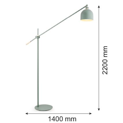 Argon 4736 - Lámpara de pie DETROIT 1xE27/15W/230V verde