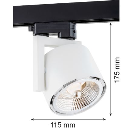 Argon 4750 - Foco para sistema de riel ALTO 1xGU10-AR111/12W/230V blanco