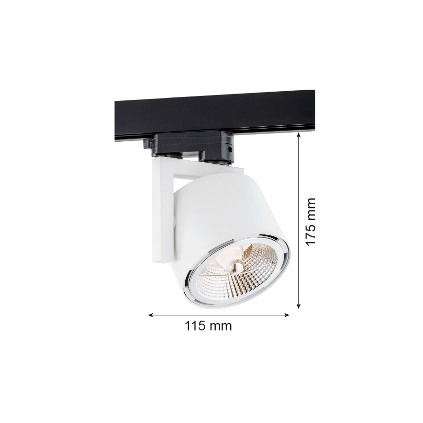 Argon 4750 - Foco para sistema de riel ALTO 1xGU10-AR111/12W/230V blanco
