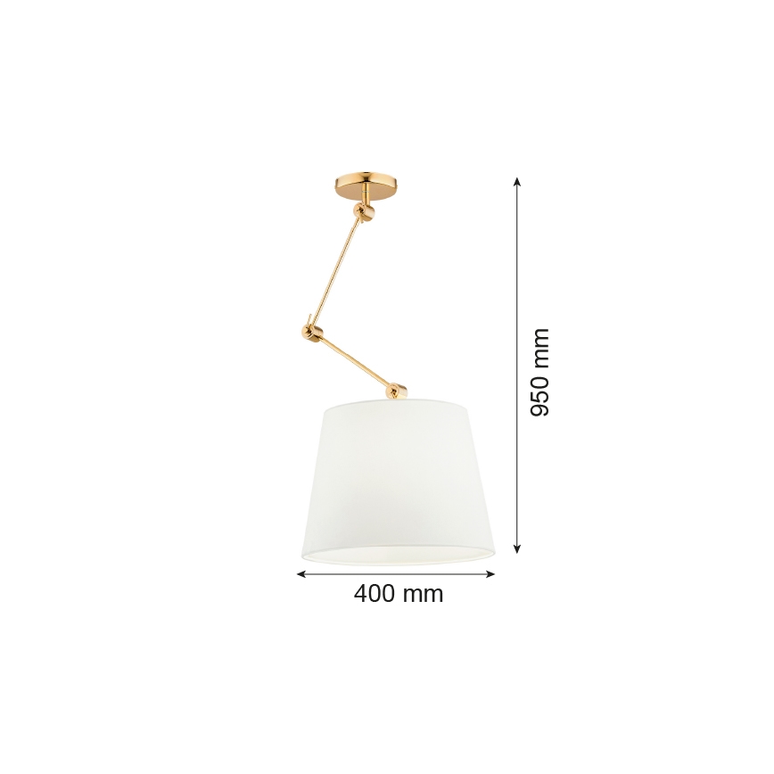 Argon 4895 - Lámpara colgante ZAKYNTOS PLUS 1xE27/15W/230V blanco/dorado