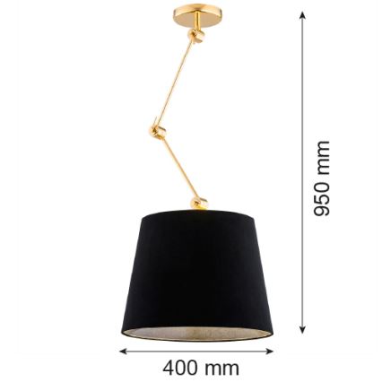 Argon 4896 - Lámpara colgante ZAKYNTOS PLUS 1xE27/15W/230V negro/dorado