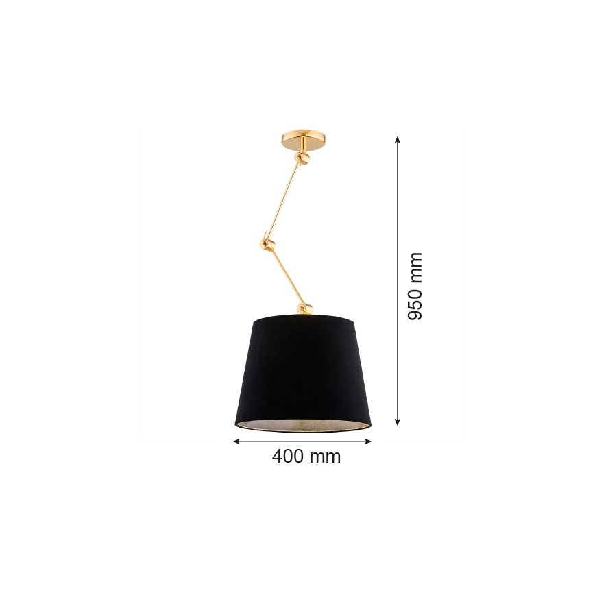 Argon 4896 - Lámpara colgante ZAKYNTOS PLUS 1xE27/15W/230V negro/dorado