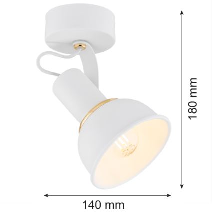 Argon 4899 - Foco TWIST 1xE14/7W/230V blanco/dorado