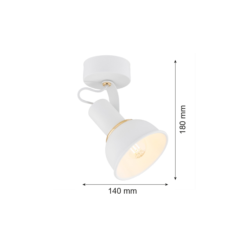 Argon 4899 - Foco TWIST 1xE14/7W/230V blanco/dorado