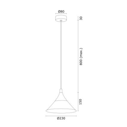 Argon 4903 - Lámpara colgante MASSETO 1xE27/15W/230V negro/dorado