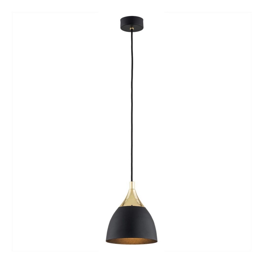 Argon 4905 - Lámpara colgante MURANO 1xE27/15W/230V negro/dorado