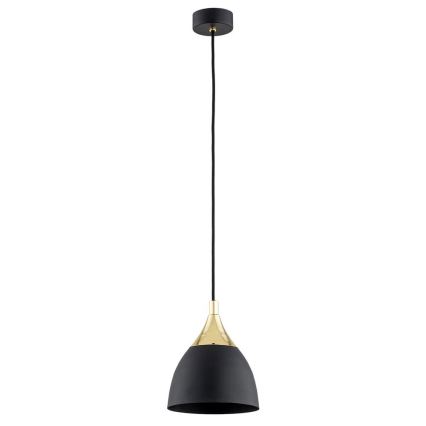Argon 4905 - Lámpara colgante MURANO 1xE27/15W/230V negro/dorado