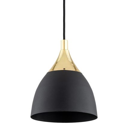 Argon 4905 - Lámpara colgante MURANO 1xE27/15W/230V negro/dorado