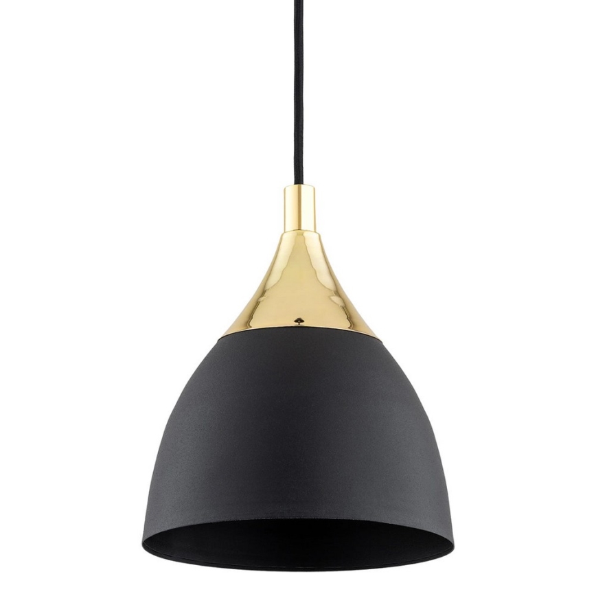 Argon 4905 - Lámpara colgante MURANO 1xE27/15W/230V negro/dorado