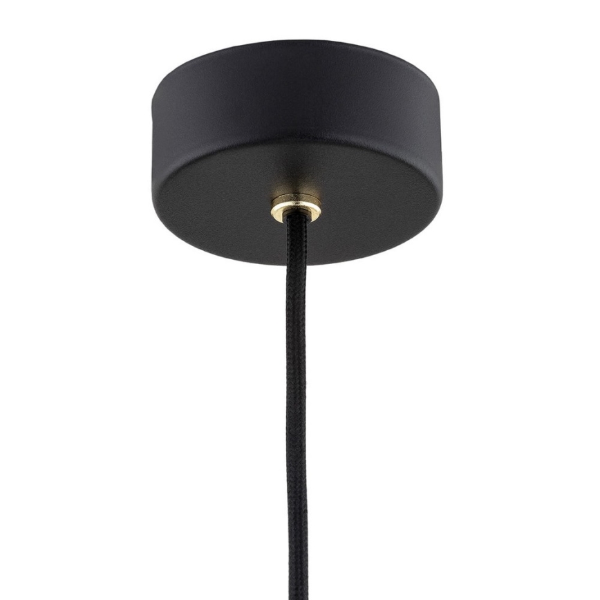 Argon 4905 - Lámpara colgante MURANO 1xE27/15W/230V negro/dorado