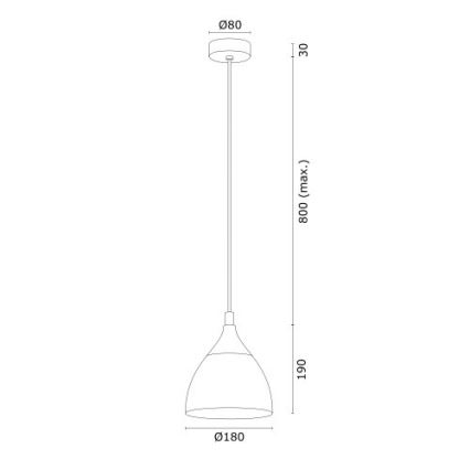 Argon 4905 - Lámpara colgante MURANO 1xE27/15W/230V negro/dorado