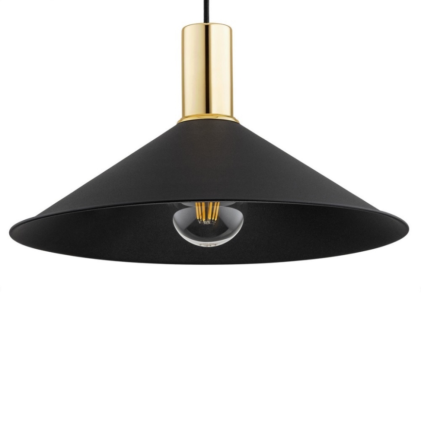 Argon 4912 - Lámpara colgante MINORI 1xE27/15W/230V negro/dorado